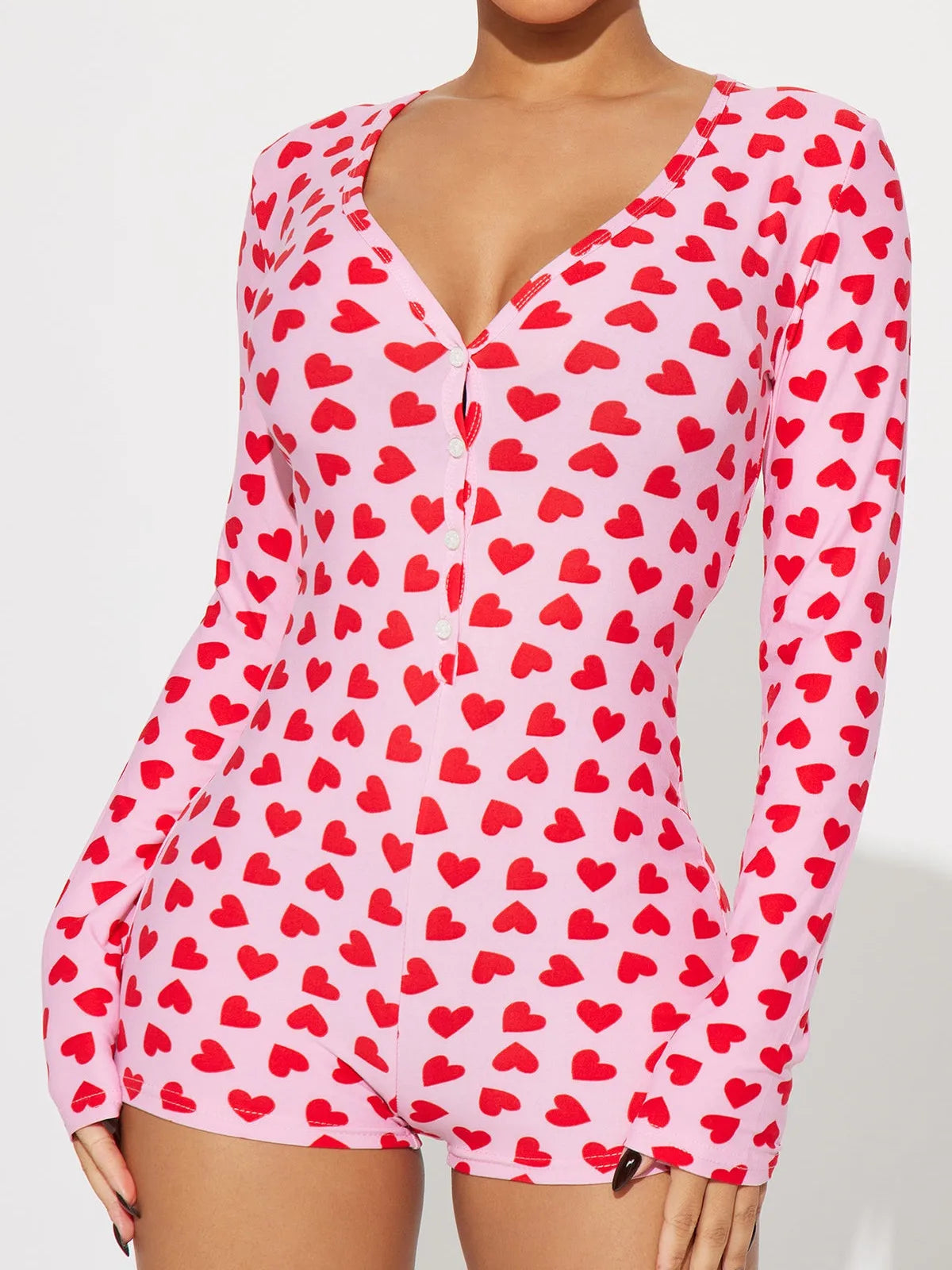 Combinaison pyjama femme - ouverture arrière - Rose, S
